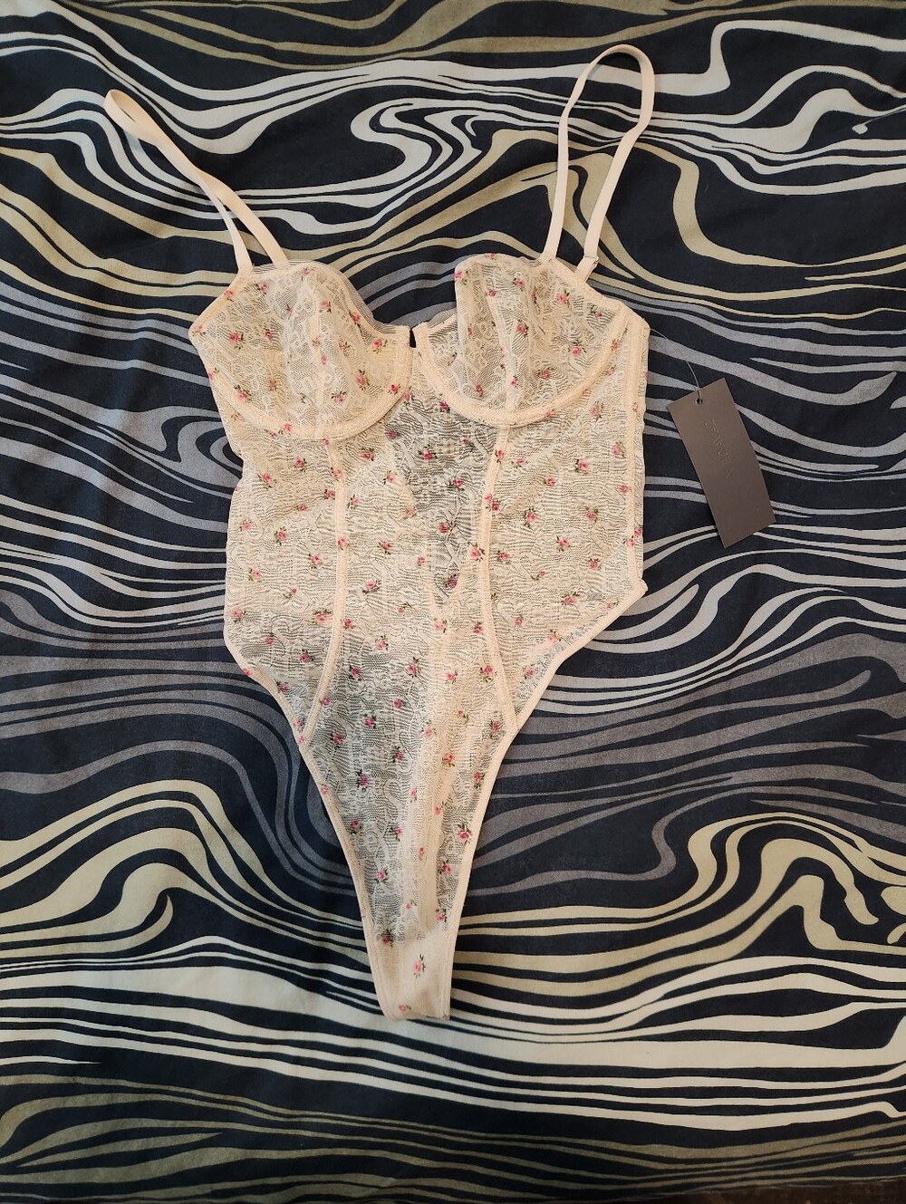 Savage X Fenty Lace Teddy Bodysuit